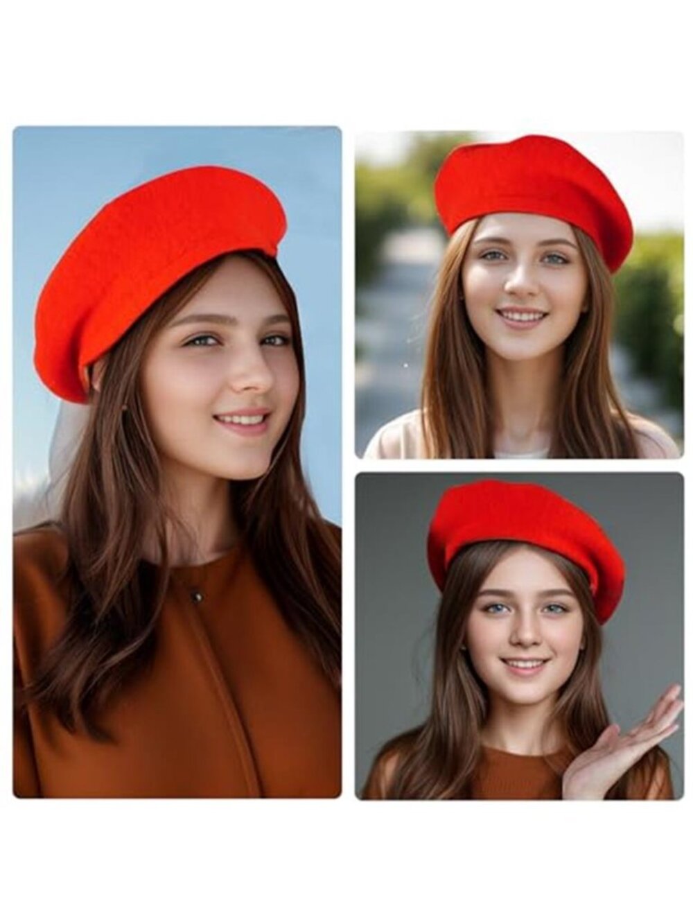 French Beret Hats Solid Classic Beret Hats for Women Girls New Artist Hat